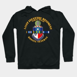 141st Infantry Regiment w Bosnia SVC Ribbons Hoodie